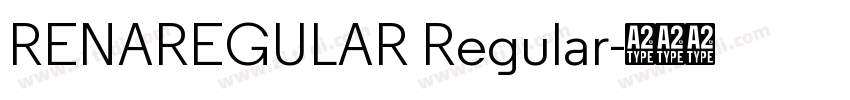 RENAREGULAR Regular字体转换